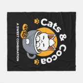 Couverture Polaire Conception de Mug de vacances avec Cosy Cat et Paw (Devant (Horizontal))