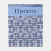 Couverture Polaire Conception de nom à chevron géométrique de la mari (Devant)