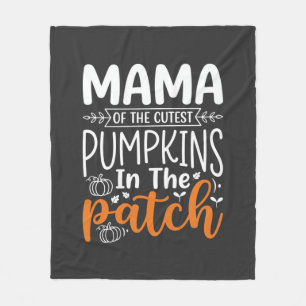 Couverture Polaire Conception de patch de citrouilles maman Halloween