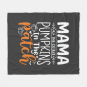 Couverture Polaire Conception de patch de citrouilles maman Halloween (Devant (Horizontal))