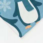 Couverture Polaire Conception de pingouins d'hiver (Coin)