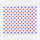 Couverture Polaire Conception de points noirs blancs rouges bleus (Devant (Horizontal))