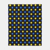 Couverture Polaire Conception de points noirs bleus jaunes (Devant)