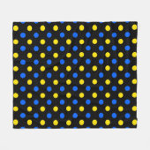 Couverture Polaire Conception de points noirs bleus jaunes (Devant (Horizontal))