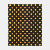 Couverture Polaire Conception de points noirs sur fond jaune orange  (Devant)