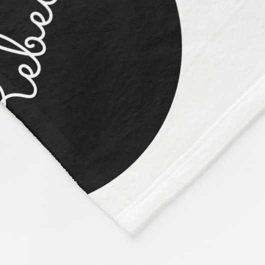 Couverture Polaire Conception de points Polka Noir & Blanc Rétro-Mode (Coin)