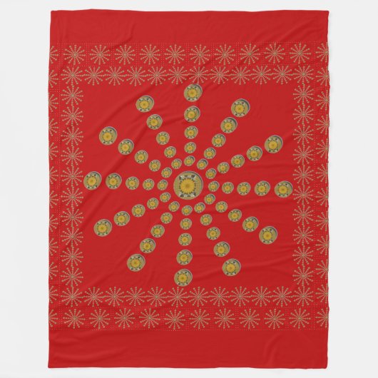 Couverture Polaire Conception de points Red Polka d'impression africa (Devant)