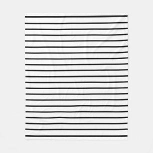 Couverture Polaire Conception de rayures blanches et noires