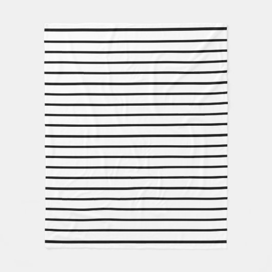 Couverture Polaire Conception de rayures blanches et noires (Devant)