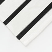 Couverture Polaire Conception de rayures blanches et noires (Coin)