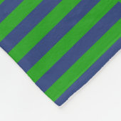 Couverture Polaire Conception de rayures patchwork bleu vert (Coin)
