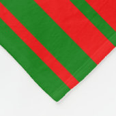 Couverture Polaire Conception de rayures rouges et vertes (Coin)