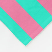 Couverture Polaire Conception de rayures vert menthe rose (Coin)