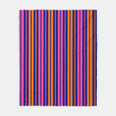 Couverture Polaire Conception de rayures verticales orange bleu rose (Devant)
