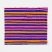 Couverture Polaire Conception de rayures verticales orange bleu rose (Devant (Horizontal))