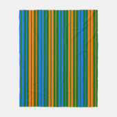 Couverture Polaire Conception de rayures verticales orange bleu vert (Devant)