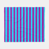 Couverture Polaire Conception de rayures violettes bleues (Devant (Horizontal))