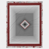 Couverture Polaire Conception de rectangle 3D, gris & blanc, accentua (Devant)