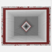 Couverture Polaire Conception de rectangle 3D, gris & blanc, accentua (Devant (Horizontal))