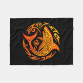 Couverture Polaire Conception de requin tribal masculin de performanc (Devant (Horizontal))