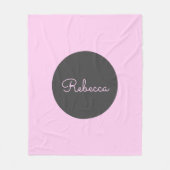 Couverture Polaire Conception de script rétro-moderne rose cool modif (Devant)