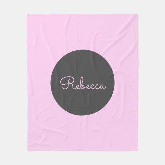 Couverture Polaire Conception de script rétro-moderne rose cool modif (Devant)