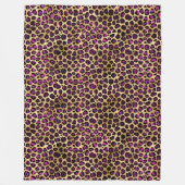 Couverture Polaire Conception de série Leopard violet et or 4 (Devant)