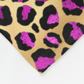 Couverture Polaire Conception de série Leopard violet et or 4 (Coin)