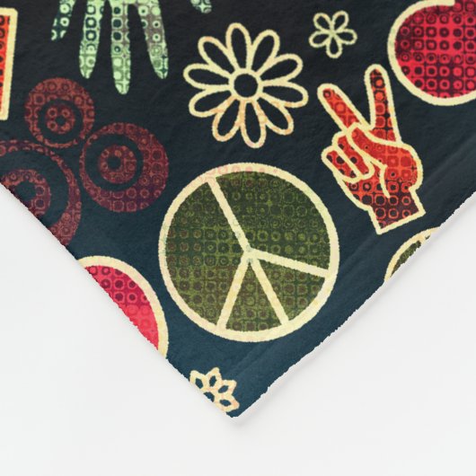 Couverture Polaire Conception de signe de pacifisme de hippie de (Coin)