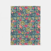 Couverture Polaire Conception de signe de pacifisme de hippie de (Devant)