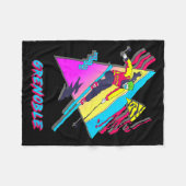 Couverture Polaire Conception de ski vibrant avec texte grenoble ski (Devant (Horizontal))