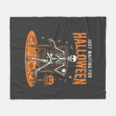Couverture Polaire Conception de squelette juste pour Halloween_1 (Devant (Horizontal))