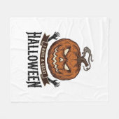 Couverture Polaire Conception de T-shirt gothique de citrouille d'Hal (Devant (Horizontal))