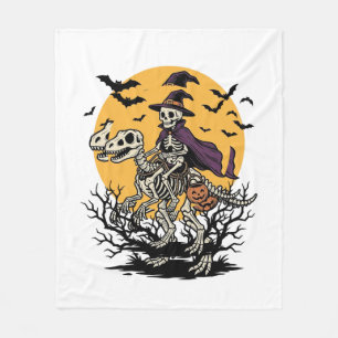 Couverture Polaire Conception de T-shirt Halloween dinosaure squelett