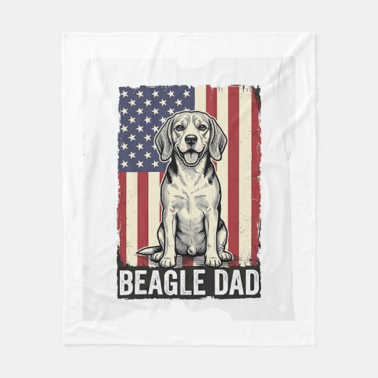 Couverture Polaire Conception de t-shirt pour chien vintage patriotiq (Devant)