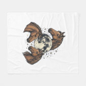 Couverture Polaire Conception de T-Shirt Vectoriel Cheval Lune Gravée (Devant (Horizontal))