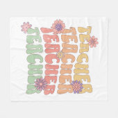 Couverture Polaire Conception de texte de style rétro de l'enseignant (Devant (Horizontal))