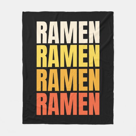 Couverture Polaire Conception de texte Ramen (Devant)