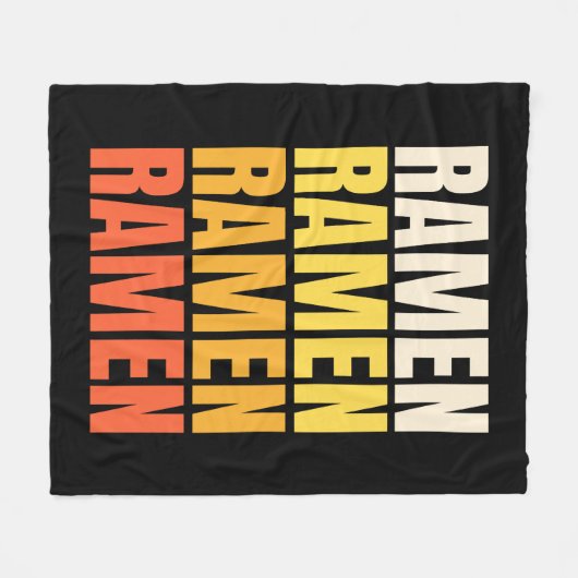 Couverture Polaire Conception de texte Ramen (Devant (Horizontal))