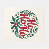 Couverture Polaire Conception de typographie de couronne de Noël Ho H (Devant (Horizontal))
