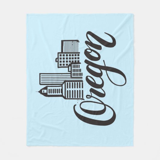 Couverture Polaire Conception de typographie de l'Orégon (Devant)