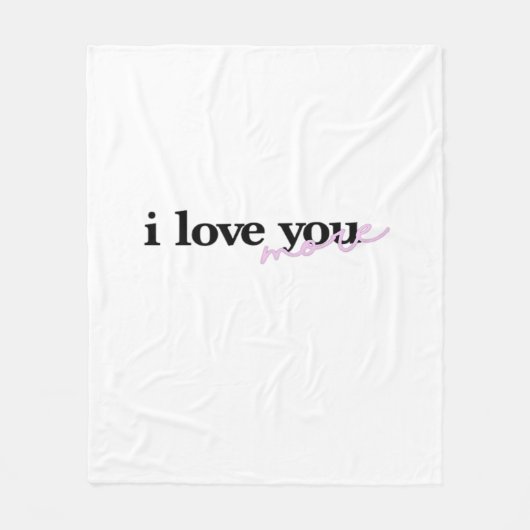 Couverture Polaire Conception de typographie de polices mixtes J'aime (Devant)