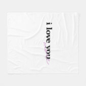 Couverture Polaire Conception de typographie de polices mixtes J'aime (Devant (Horizontal))