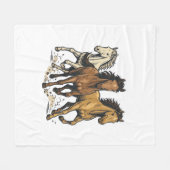Couverture Polaire Conception de vecteur d'art de chevaux de course v (Devant (Horizontal))