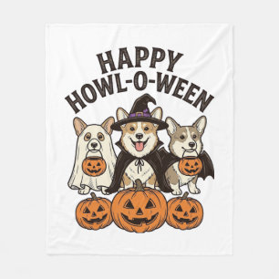 Couverture Polaire Conception de vecteur de chien de Halloween de Cor