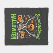 Couverture Polaire Conception de vecteur de squelette d'Halloween sur (Devant (Horizontal))