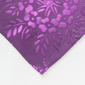 Couverture Polaire Conception de violet floral rétro (Coin)