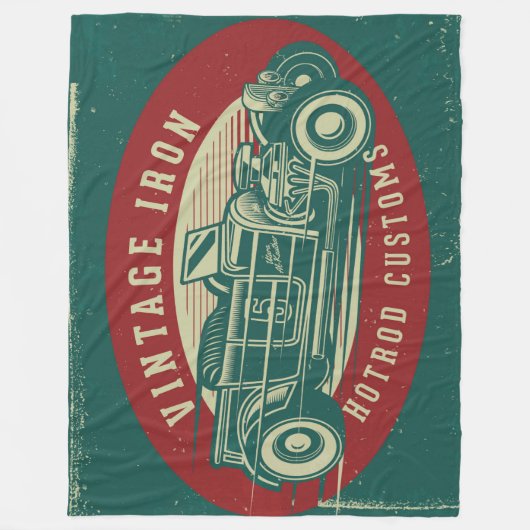 Couverture Polaire Conception de voiture Retro (Devant)