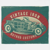 Couverture Polaire Conception de voiture Retro (Devant (Horizontal))