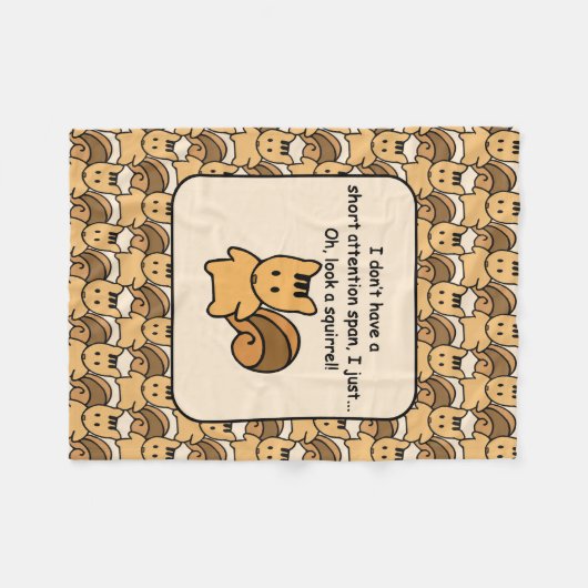 Couverture Polaire Conception d'écureuil à courte attention (Devant (Horizontal))